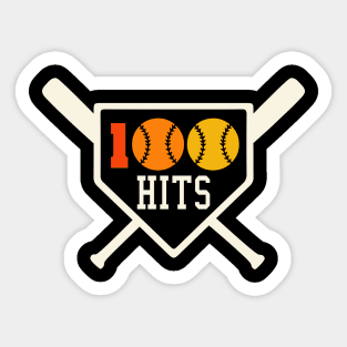 100 Hits Softball Baseball Coach High School Softball Mom Sticker